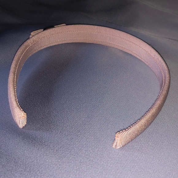 Salvatore Ferragamo Mini Vara Bow 1in Headband in Pink and Silvertone Hardware - Picture 3 of 7